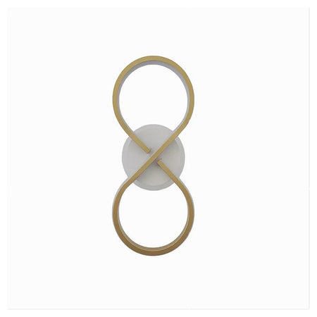 Plafoniera Moderna Led 22w Intrecciato Forma Infinito Oro Luce Fredda 6500k 71323