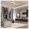 Plafoniera Moderna Led 22w Intrecciato Forma Infinito Oro Luce Fredda 6500k 71323