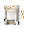 Plafoniera Moderna Led 22w Intrecciato Forma Infinito Oro Luce Naturale 4000k 71316