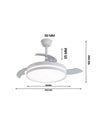 Plafoniera Moderna Led Con Ventilatore Soffitto Cambia 3 Luci Telecomando F7189