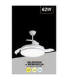Plafoniera Moderna Led Con Ventilatore Soffitto Cambia 3 Luci Telecomando F7189
