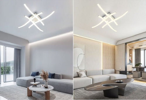 Plafoniera Moderna A Led Da Soffitto Con Bracci A Onda Luce Fredda Naturale C05 Casa, arredamento e bricolage > Illuminazione da interno > Plafoniere per interno > Lampadari Trade Shop italia - Napoli, Commerciovirtuoso.it