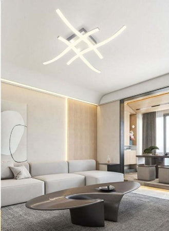 Plafoniera Moderna A Led Da Soffitto Con Bracci A Onda Luce Fredda Naturale C05 Casa, arredamento e bricolage > Illuminazione da interno > Plafoniere per interno > Lampadari Trade Shop italia - Napoli, Commerciovirtuoso.it