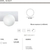 Plafoniera-moderna-Linea-Light-Group-OH-S-E27-12126-LED-lampada-soffitto-parete-sfera-polietilene