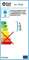 Plafoniera-moderna-Linea-Light-Group-TRIAD-90208-90230-LED-vetro-lampada-soffitto-parete
