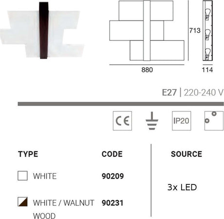 Plafoniera-moderna-Linea-Light-Group-TRIAD-S-90209-90231-LED-vetro-lampada-soffitto-parete