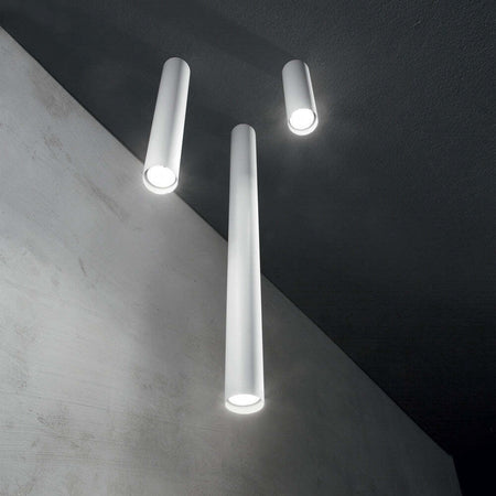 Plafoniera-Moderna-Look-Metallo-Bianco-1-Luce-7W-3000K-Luce-Calda-H75Cm