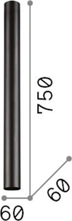Plafoniera-Moderna-Look-Metallo-Bianco-1-Luce-7W-3000K-Luce-Calda-H75Cm