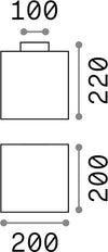 Plafoniera-Moderna-Luna-Alluminio-Bianco-1-Luce-E27
