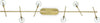 Plafoniera-Moderna-Maracas-Metallo-Ottone-6-Luci-2W-3000K-Luce-Calda