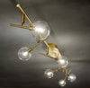 Plafoniera-Moderna-Maracas-Metallo-Ottone-6-Luci-2W-3000K-Luce-Calda