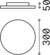 Plafoniera-Moderna-Mib-Alluminio-Materie-Plastiche-Bianco-Led-19W-4000K