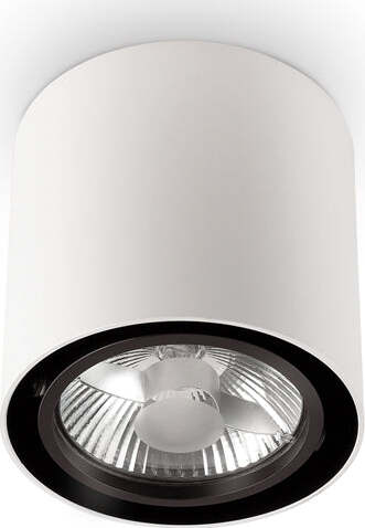 Plafoniera-Moderna-Mood-Round-Alluminio-Bianco-1-Luce-Gu10-10W-3000K-D15Cm