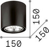 Plafoniera-Moderna-Mood-Round-Alluminio-Bianco-1-Luce-Gu10-10W-3000K-D15Cm