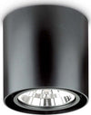 Plafoniera-Moderna-Mood-Round-Alluminio-Nero-1-Luce-Gu10-10W-3000Kd15Cm