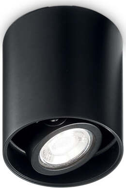 Plafoniera-Moderna-Mood-Round-Alluminio-Nero-1-Luce-Gu10-7W-3000K-D9Cm