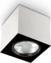 Plafoniera-Moderna-Mood-Square-Alluminio-Bianco-1-Luce-Gu10-7W-3000K-D15Cm