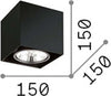 Plafoniera-Moderna-Mood-Square-Alluminio-Bianco-1-Luce-Gu10-7W-3000K-D15Cm