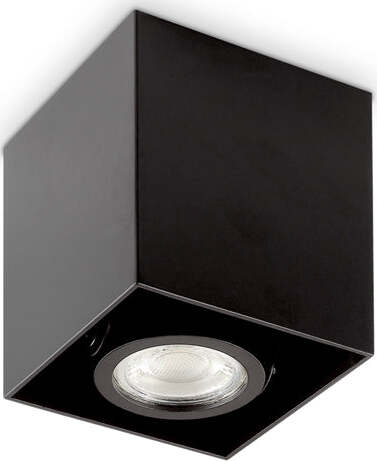 Plafoniera-Moderna-Mood-Square-Alluminio-Nero-1-Luce-Gu10-7W-3000K-D9Cm