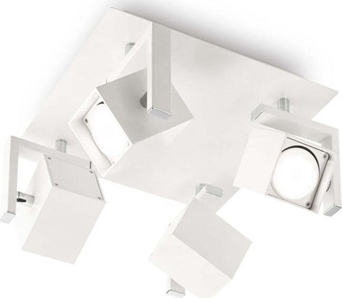 Plafoniera-Moderna-Mouse-Metallo-Bianco-4-Luci-Gu10