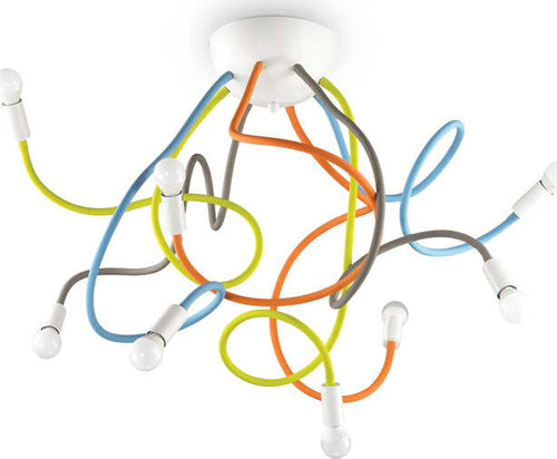 Plafoniera-Moderna-Multiflex-Metallo-Multicolor-8-Luci-E14