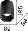 Plafoniera-Moderna-Nitro-Round-Alluminio-Bianco-Led-10W-3000K-Luce-Calda