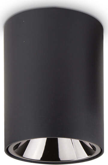 Plafoniera-Moderna-Nitro-Round-Alluminio-Nero-Led-15W-3000K-Luce-Calda