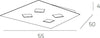 Plafoniera-Moderna-Note-Metallo-Bianco-4-Luci-Gx53-55Cm