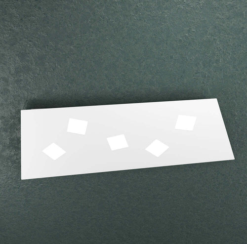 Plafoniera-Moderna-Note-Metallo-Bianco-5-Luci-Gx53-89Cm