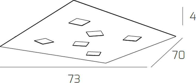 Plafoniera-Moderna-Note-Metallo-Sabbia-6-Luci-Gx53-73Cm