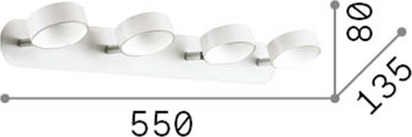 Plafoniera-Moderna-Oby-Metallo-Bianco-4-Luci-24W-3000K-Luce-Calda