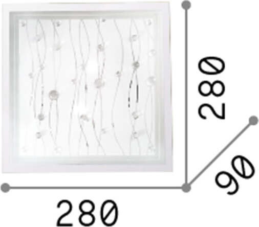 Plafoniera-Moderna-Ocean-Metallo-Trasparente-2-Luci-E27