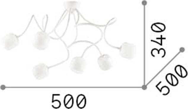 Plafoniera-Moderna-Octopus-Materie-Plastiche-Multicolor-6-Luci-G9-3W-3000K