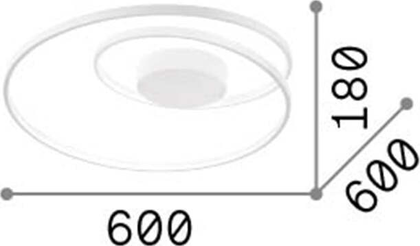 Plafoniera-Moderna-On-Off-Oz-Metallo-Bianco-Led-48W-3000K-Luce-Calda