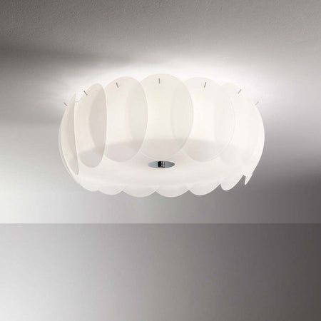 Plafoniera-Moderna-Ovalino-Vetro-Bianco-5-Luci-E27