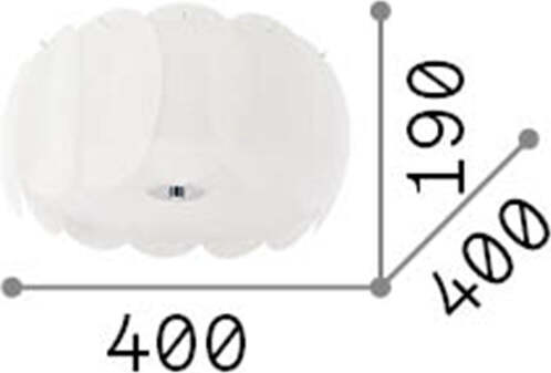 Plafoniera-Moderna-Ovalino-Vetro-Bianco-5-Luci-E27