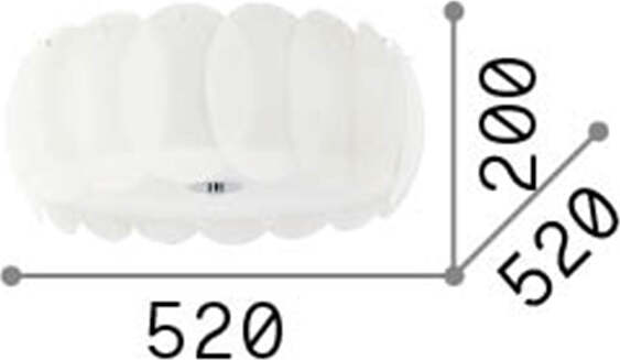 Plafoniera-Moderna-Ovalino-Vetro-Bianco-8-Luci-E27