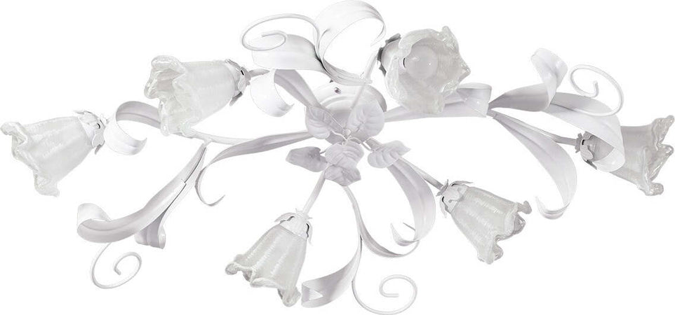 Plafoniera-moderna-Padana-Lampadari-SHABBY-CHIC-1104-PL6-E14-LED-metallo-vetro-lampada-soffitto