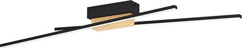Plafoniera-Moderna-Panagria-Led-Alluminio-Rivestito-In-Legno-Nero-E-Marrone