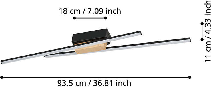 Plafoniera-Moderna-Panagria-Led-Alluminio-Rivestito-In-Legno-Nero-E-Marrone