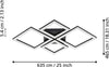 Plafoniera-Moderna-Paranday-Z-4-Led-Acciaio-Nero