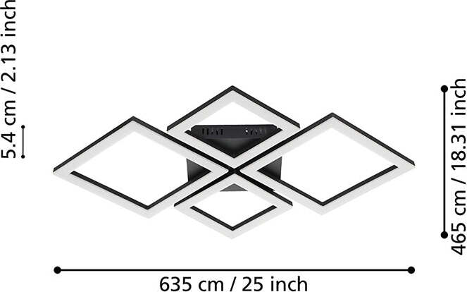 Plafoniera-Moderna-Paranday-Z-4-Led-Acciaio-Nero