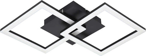 Plafoniera-Moderna-Paranday-Z-Led-Intrecciati-Acciaio-Nero