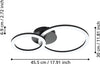 Plafoniera-Moderna-Parrapos-Z-2-Led-Acciaio-Nero-Diffusori-Tondi