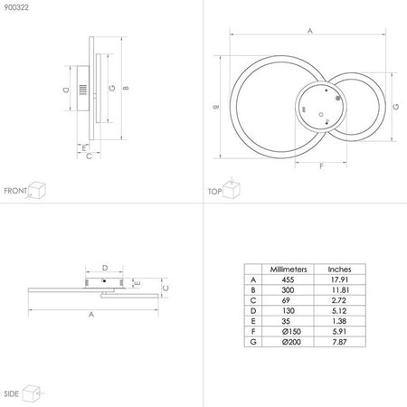 Plafoniera-Moderna-Parrapos-Z-2-Led-Acciaio-Nero-Diffusori-Tondi