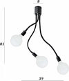 Plafoniera-moderna-Perenz-BULBO-6678-N-LED-E27-lampada-soffitto-metallo-gomma-bracci-orientabili