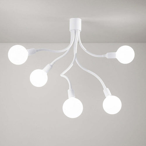 Plafoniera-moderna-Perenz-BULBO-6680-B-LED-E27-lampada-soffitto-metallo-gomma-bracci-orientabili-multiluce