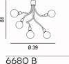 Plafoniera-moderna-Perenz-BULBO-6680-B-LED-E27-lampada-soffitto-metallo-gomma-bracci-orientabili-multiluce