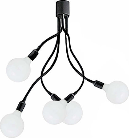 Plafoniera-moderna-Perenz-BULBO-6680-N-LED-E27-lampada-soffitto-metallo-gomma-bracci-orientabili-multiluce