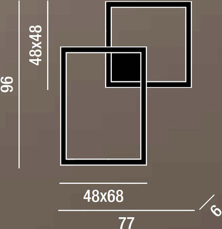 Plafoniera-moderna-Perenz-CROSS-6596-B-CT-LED-lampada-soffitto-parete-bianco-dinamico